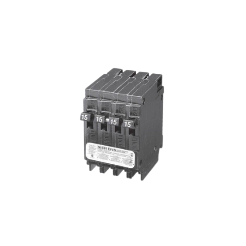 Q21515CTNC - Siemens - 15/15/15/15 amp Quad Circuit Breaker Plug-In - 15 Amp - Quad - 240 Volt