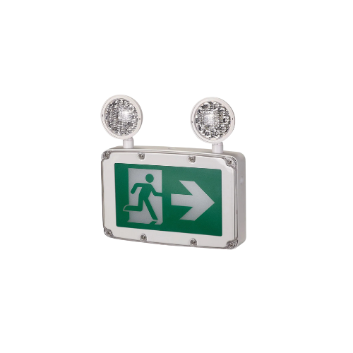 LED Waterproof Running Man Exit Sign Combo, Wet Location, 120 – 347V, BATTERY BACKUP > 120 Min